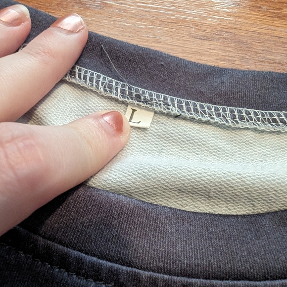 Nirvana long sleeve shirt - large - gray - yellow smiley down left sleeve - Picture 2 of 7